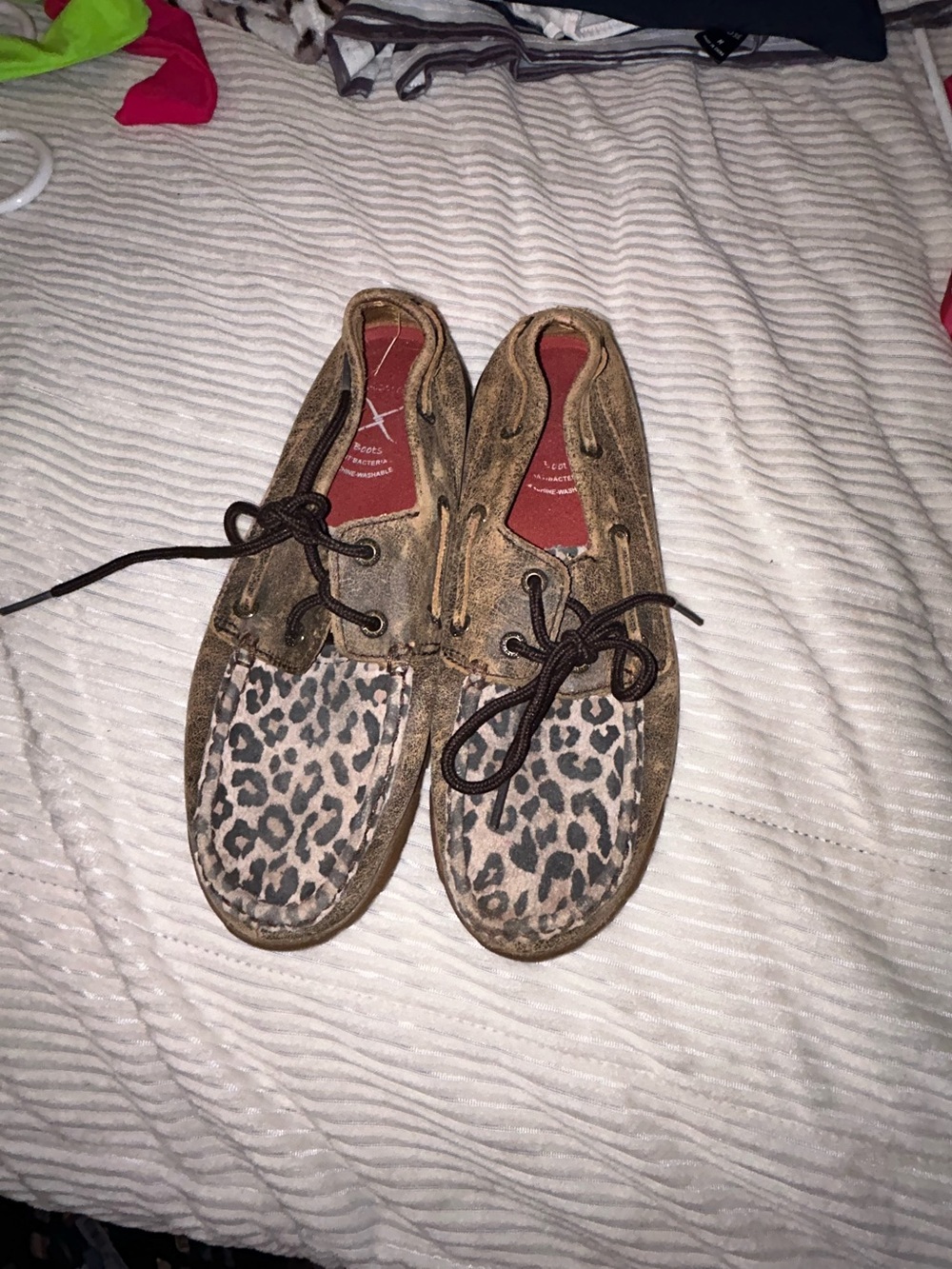 Kids Leopard-Print Moccasin Slip-Ons in Brown Suede